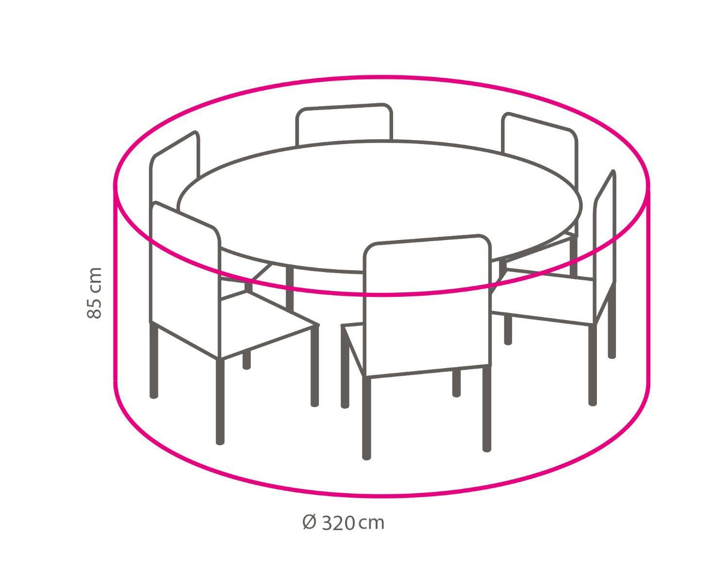 Surakarta-Barcelona verstelbare Tuinset 6 Personen - Rock Grey