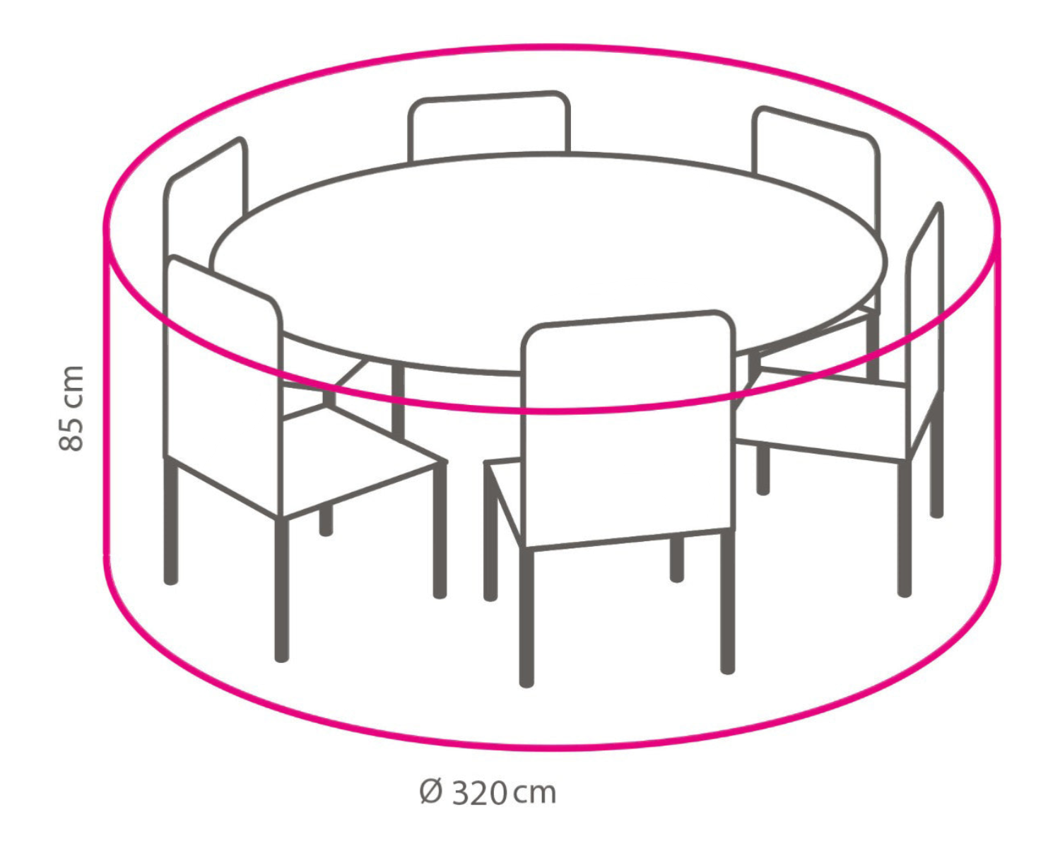 Beschermhoes Rond  320 cm