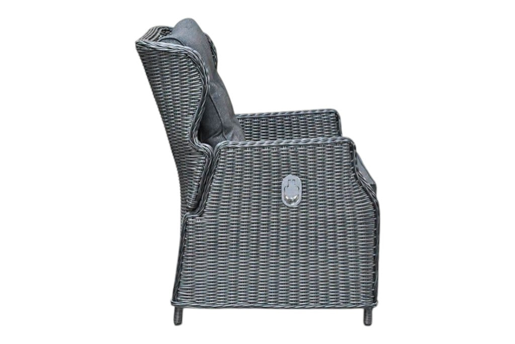 Bixley-Barcelona verstelbare Tuinset 6 Personen - Polystone / Rock Grey