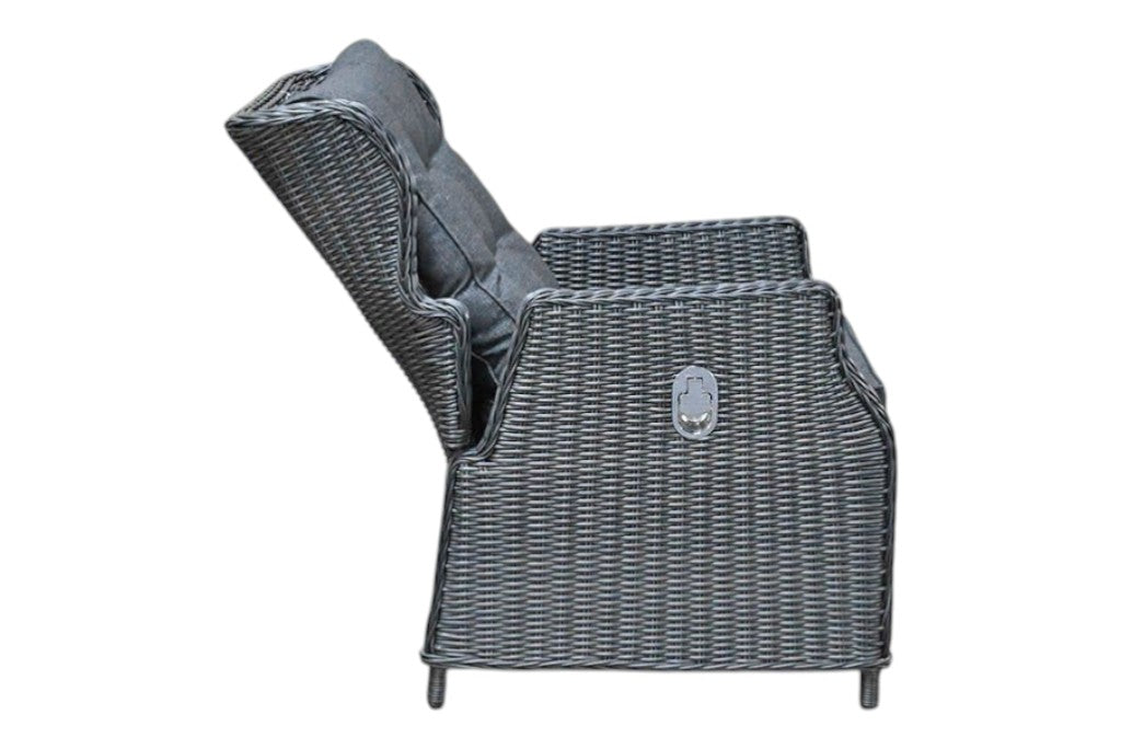 Bixley-Barcelona verstelbare Tuinset 6 Personen - Polystone / Rock Grey