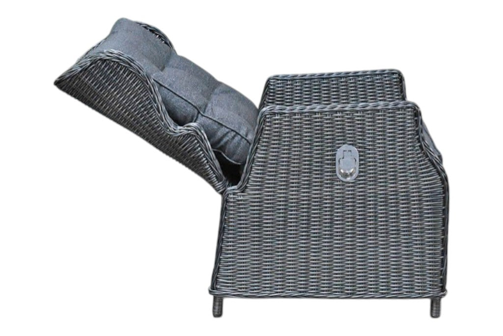 Bixley-Barcelona verstelbare Tuinset 6 Personen - Polystone / Rock Grey