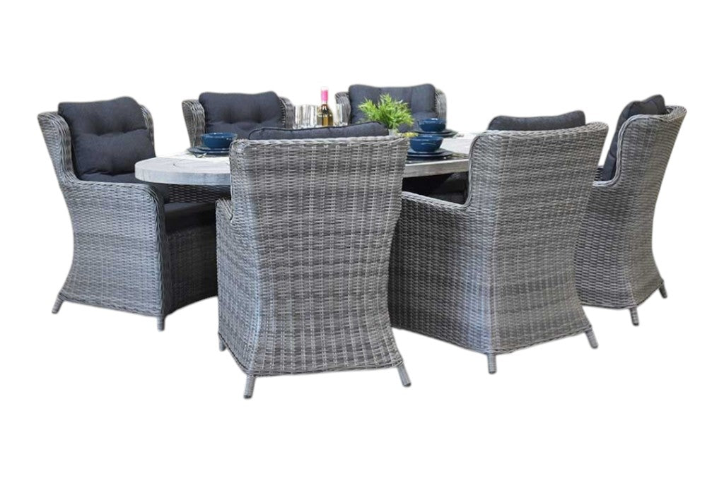 Bixley-Delano Tuinset 6 Personen - Natural Grey