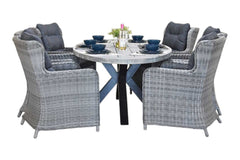 Bixley-Delano Tuinset 6 Personen - Natural Grey