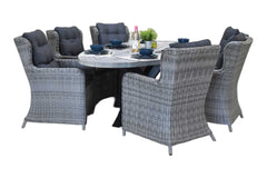Bixley-Delano Tuinset 6 Personen - Natural Grey