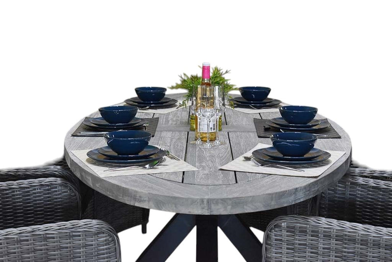 Bixley-Delano Tuinset 6 Personen - Natural Grey