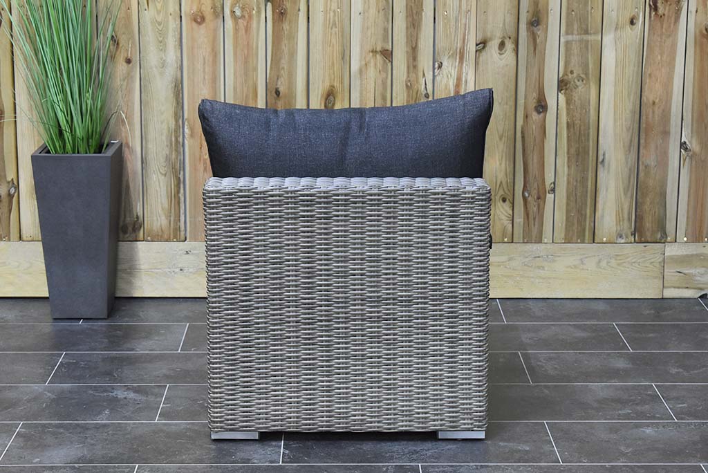 Boston Midden Element Natural Grey, detail vlechtwerk - Outnest tuinmeubelen