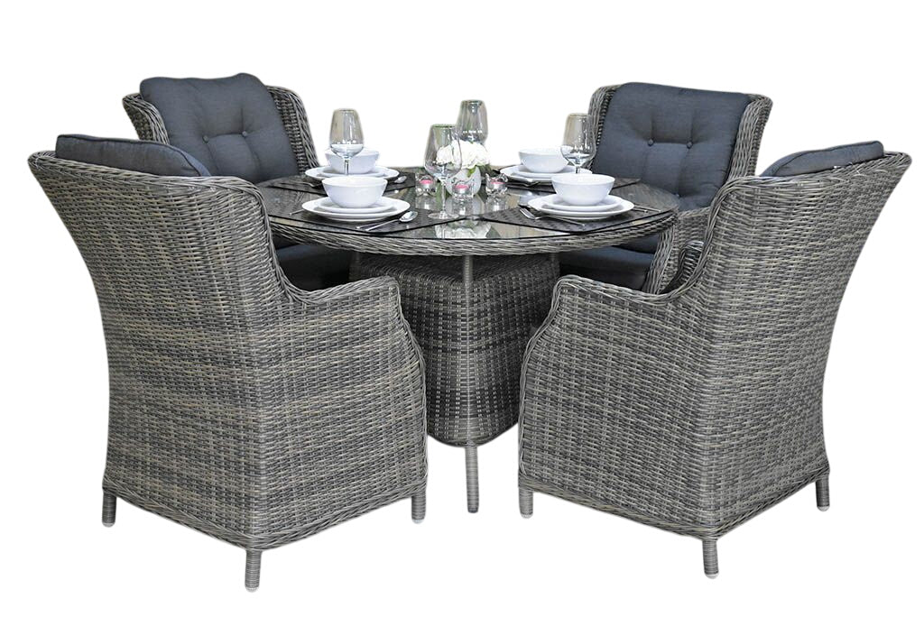 Brasil-Darwin Tuinset 4 Personen - Glas / Kobo Grey