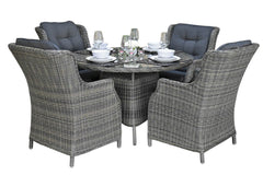 Outnest Brasil tuinset 4 personen Darwin Kobo Grey compleet vooraanzicht
