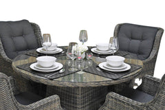 Brasil tuinset 4 personen Darwin Kobo Grey kussens detail