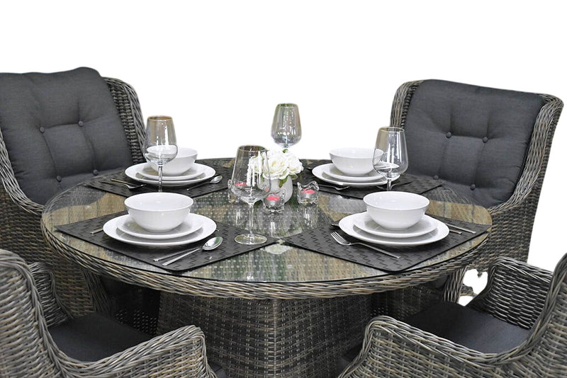 Brasil tuinset 4 personen Darwin Kobo Grey kussens detail
