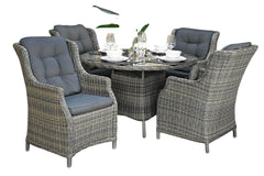Brasil tuinset 4 personen Darwin Kobo Grey sfeerbeeld in tuin