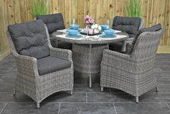 Brasil tuinset 4 personen San Francisco Natural Grey tafel detail