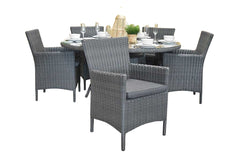 Brasil-Aruba Tuinset 6 Personen - Glas / Rock Grey