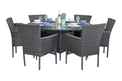 Brasil-Aruba Tuinset 6 Personen - Glas / Dark Grey