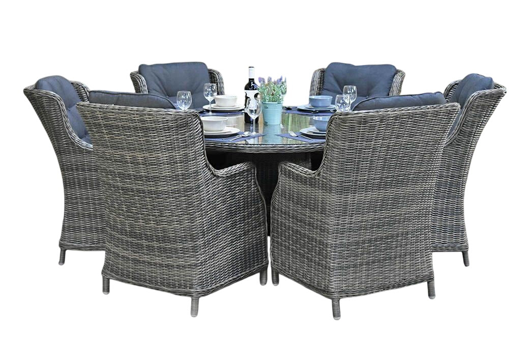 Brasil-Darwin Tuinset 6 Personen - Glas / Kobo Grey