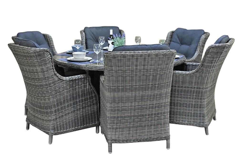 Brasil-Darwin Tuinset 6 Personen - Glas / Kobo Grey