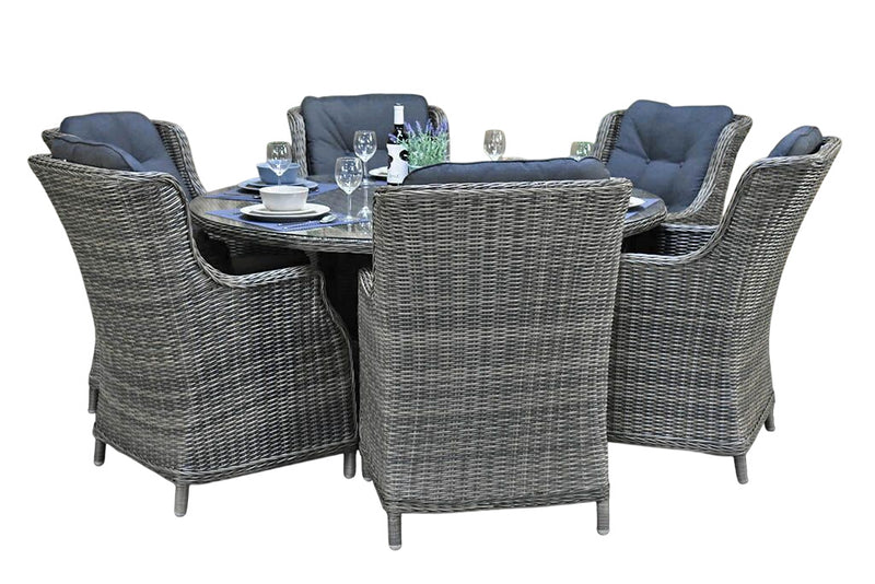 Brasil-Darwin Tuinset 6 Personen - Glas / Kobo Grey