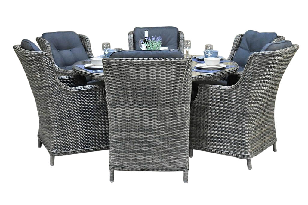 Brasil-Darwin Tuinset 6 Personen - Glas / Kobo Grey