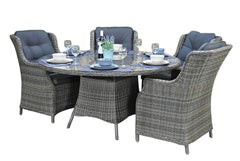 Brasil-Darwin Tuinset 6 Personen - Glas / Kobo Grey