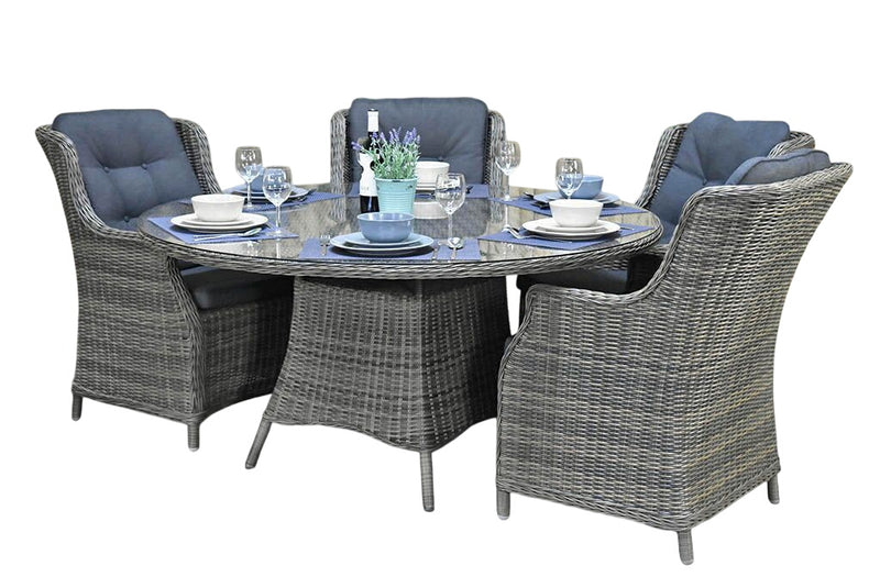 Brasil-Darwin Tuinset 6 Personen - Glas / Kobo Grey