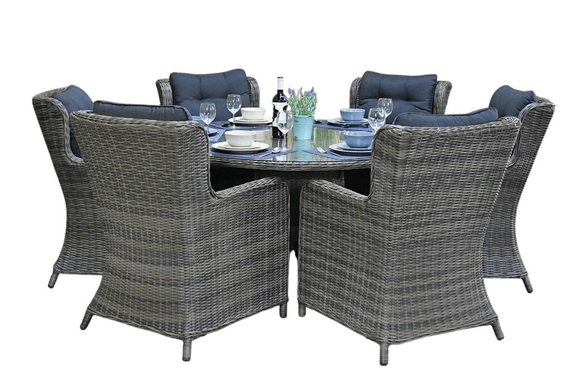 Brasil-Delano Tuinset 4 Personen - Glas / Kobo Grey