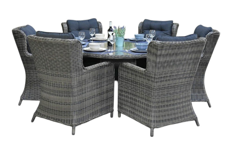 Brasil-Delano Tuinset 6 Personen - Glas / Kobo Grey