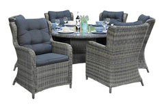 Brasil-Delano Tuinset 6 Personen - Glas / Kobo Grey