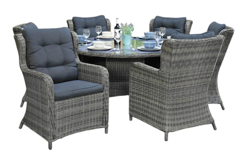 Brasil-Delano Tuinset 6 Personen - Glas / Kobo Grey