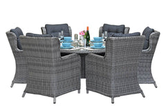 Brasil-Delano Tuinset 6 Personen - Glas / Natural Grey