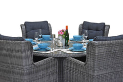 Brasil-Delano Tuinset 6 Personen - Glas / Natural Grey