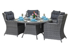 Brasil-Delano Tuinset 6 Personen - Glas / Natural Grey