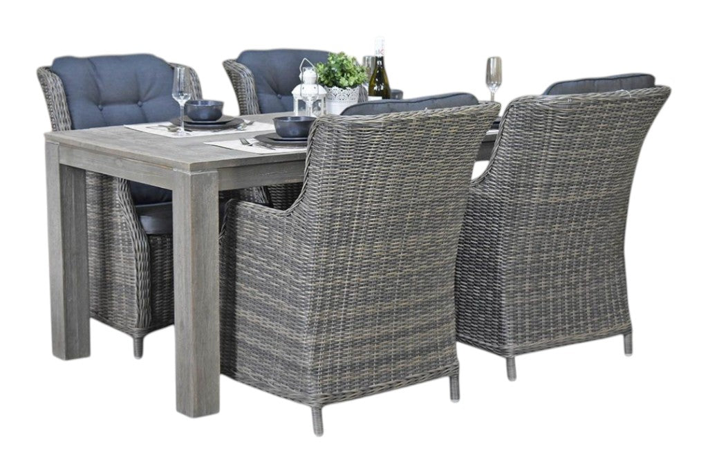 Cancun-Darwin Tuinset 4 Personen - Acacia / Kobo Grey