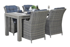 Cancun-Darwin Tuinset 4 Personen - Acacia / Kobo Grey