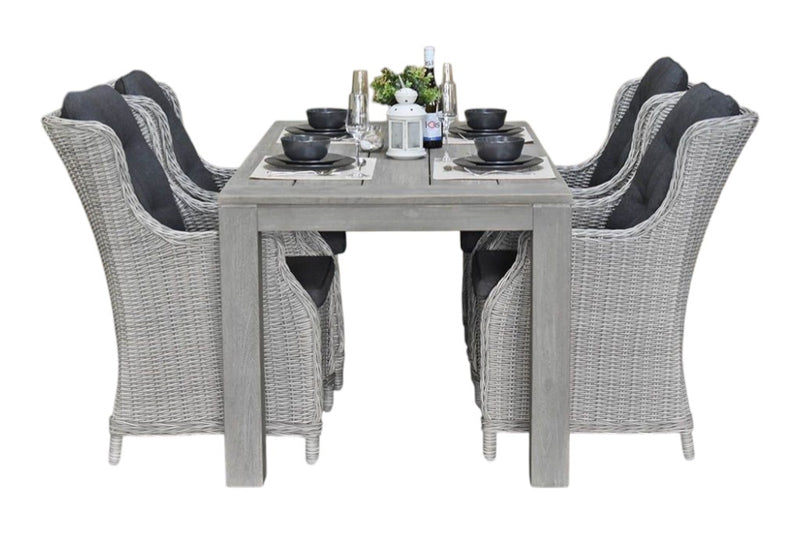 Cancun-Darwin Tuinset 4 Personen - Acacia / Light Kobo Grey