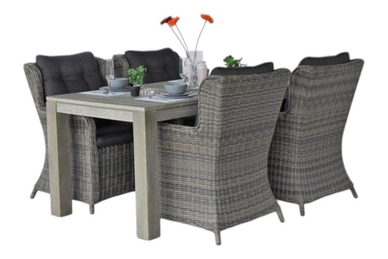 Cancun-Delano Tuinset 4 Personen - Kobo Grey