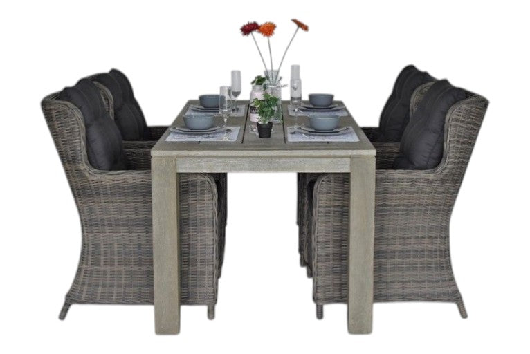 Cancun-Delano Tuinset 4 Personen - Kobo Grey