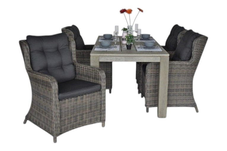 Cancun-Delano Tuinset 4 Personen - Kobo Grey