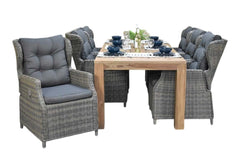 Cancun-Barcelona verstelbare Tuinset 6 Personen - Acacia / Teak