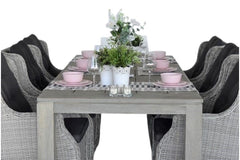 Cancun-Darwin Tuinset 6 Personen - Acacia / Light Kobo Grey