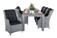 Cancun-Darwin Tuinset 6 Personen - Acacia / Light Kobo Grey