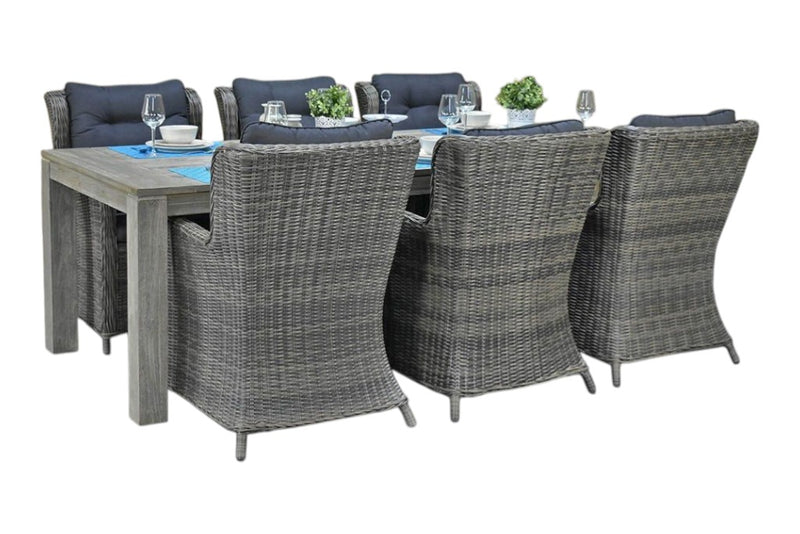 Cancun-Delano Tuinset 6 Personen - Acacia / Kobo Grey