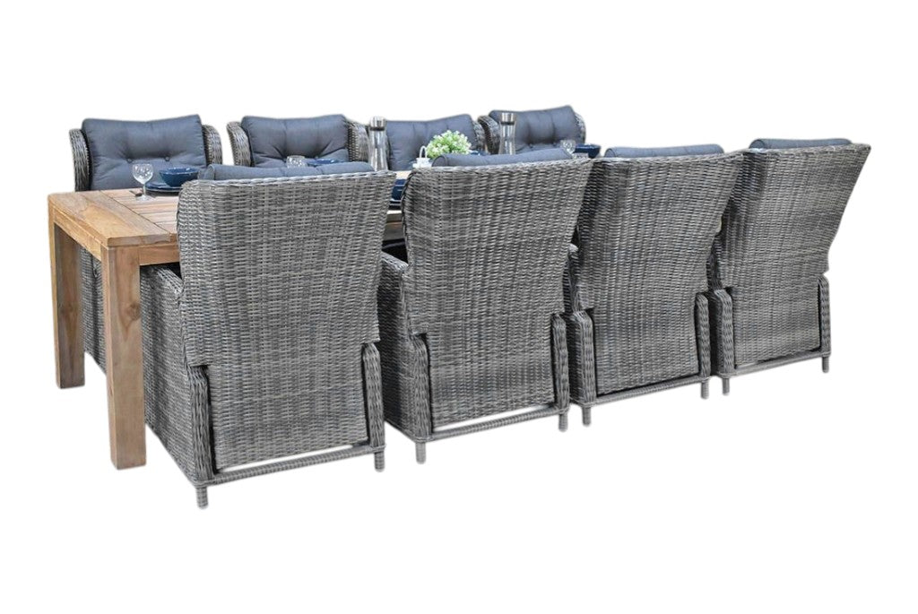 Cancun-Barcelona verstelbare Tuinset 8 Personen