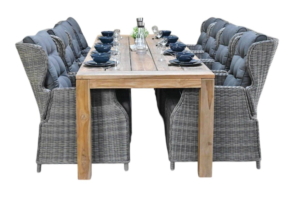 Cancun-Barcelona verstelbare Tuinset 8 Personen