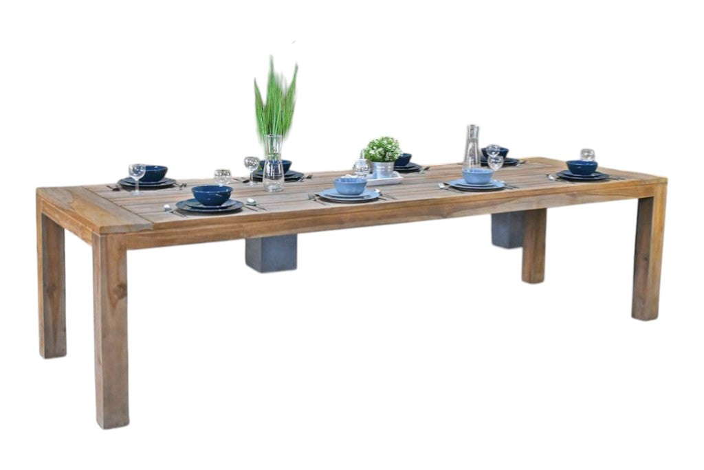Cancun Rechthoekige Teak Tuintafel 300 cm - Teak