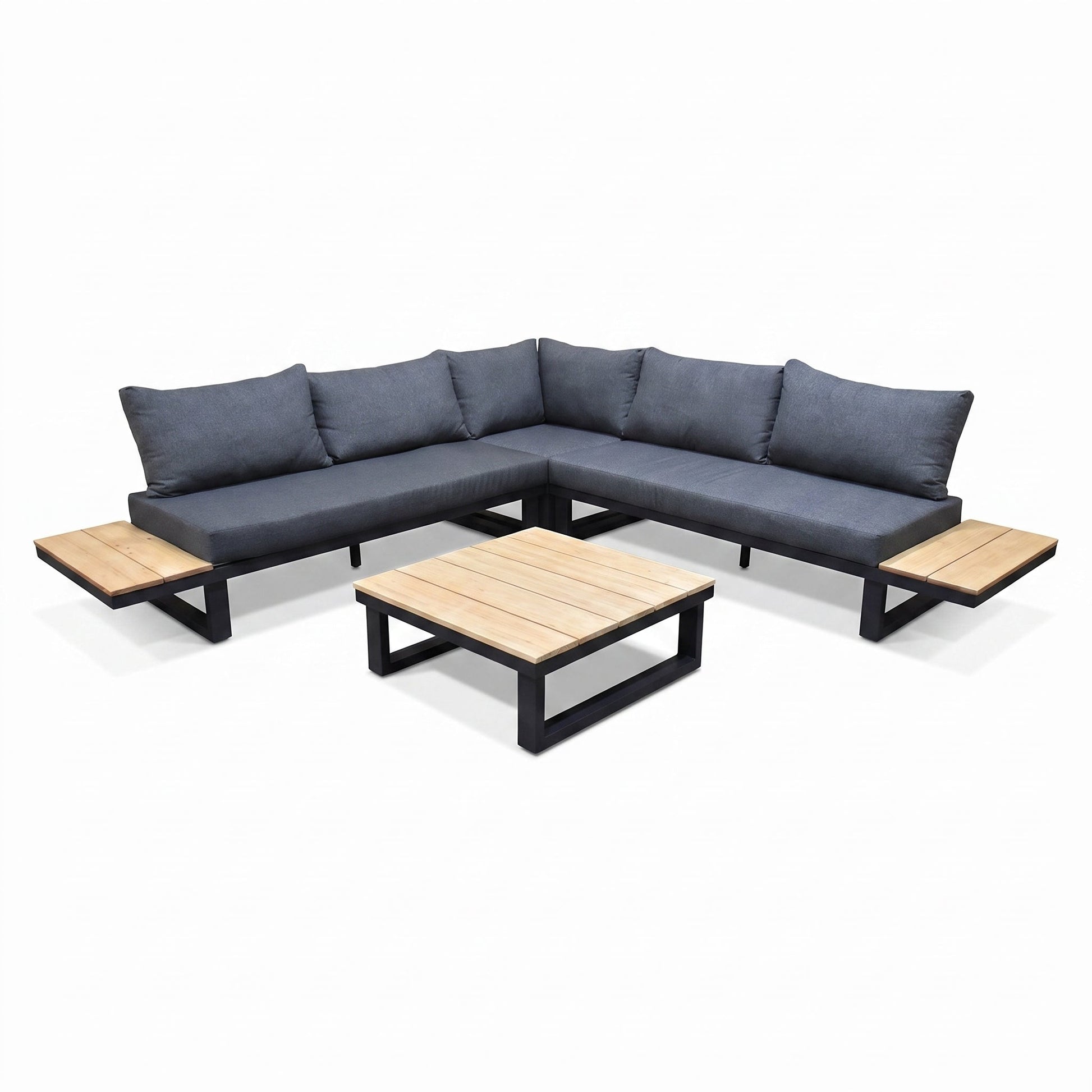 Canyon Hoek Loungeset in een sfeervolle tuin - Outnest tuinmeubelen