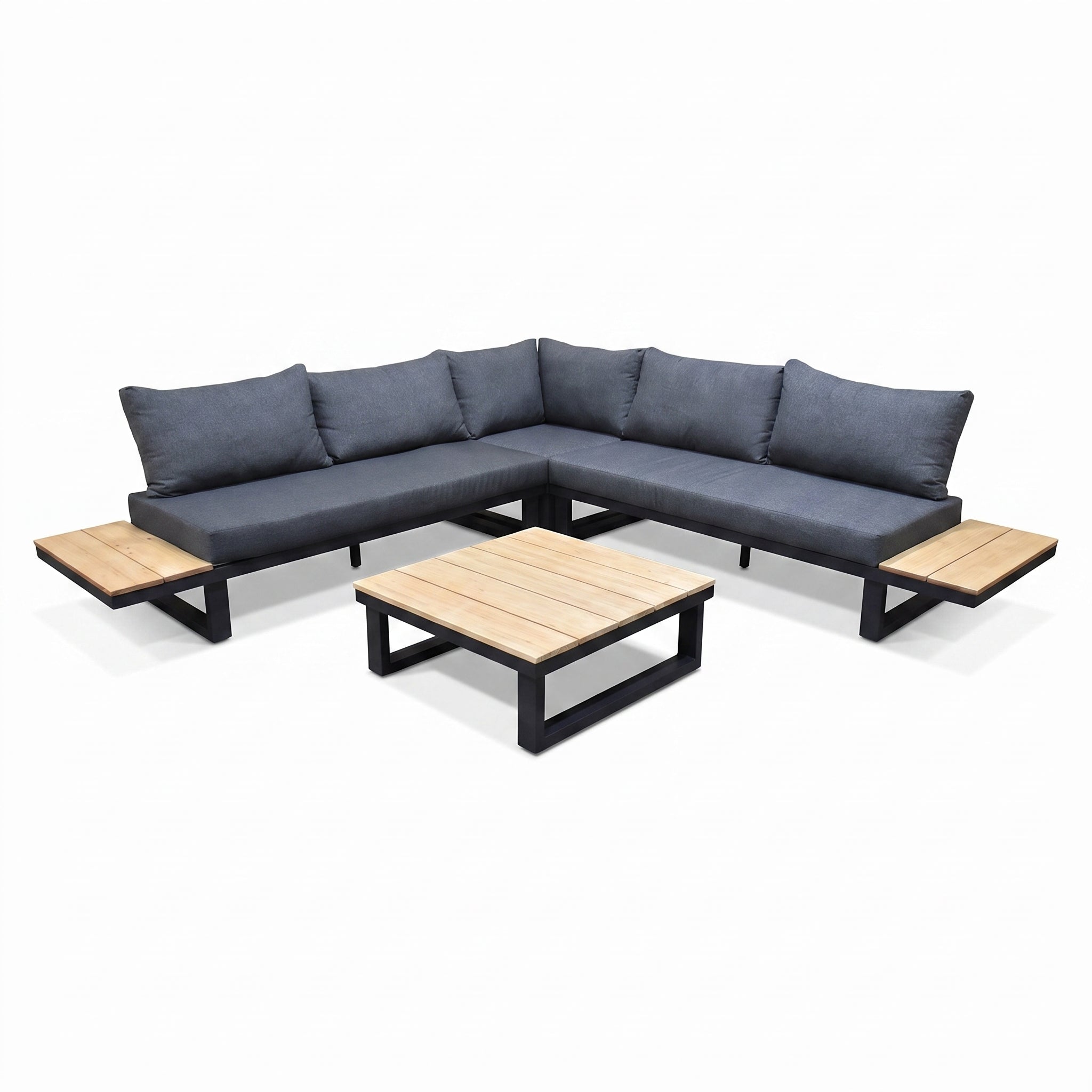 Canyon Hoek Loungeset in een sfeervolle tuin - Outnest tuinmeubelen