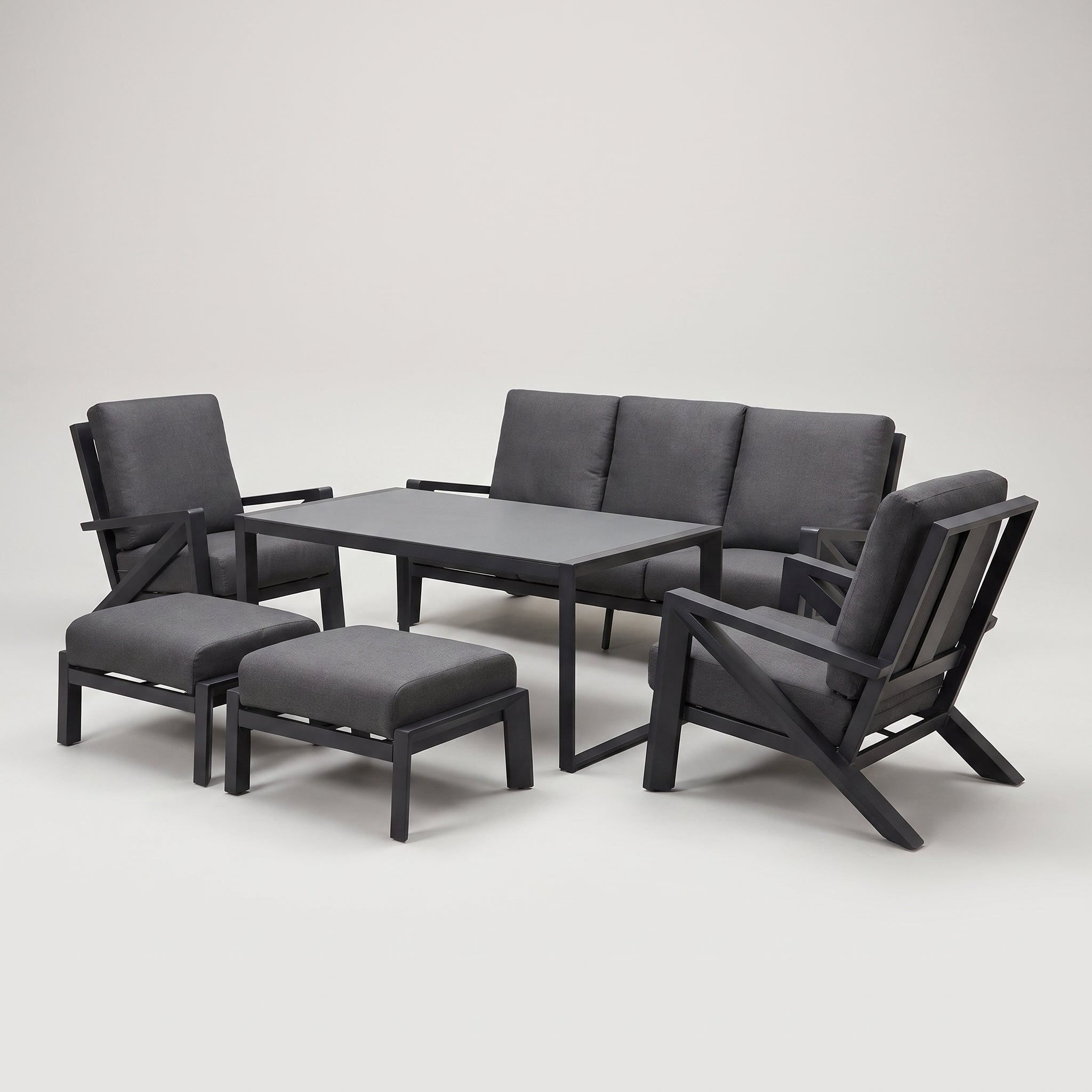 Carini Dining Loungeset Black studiofoto