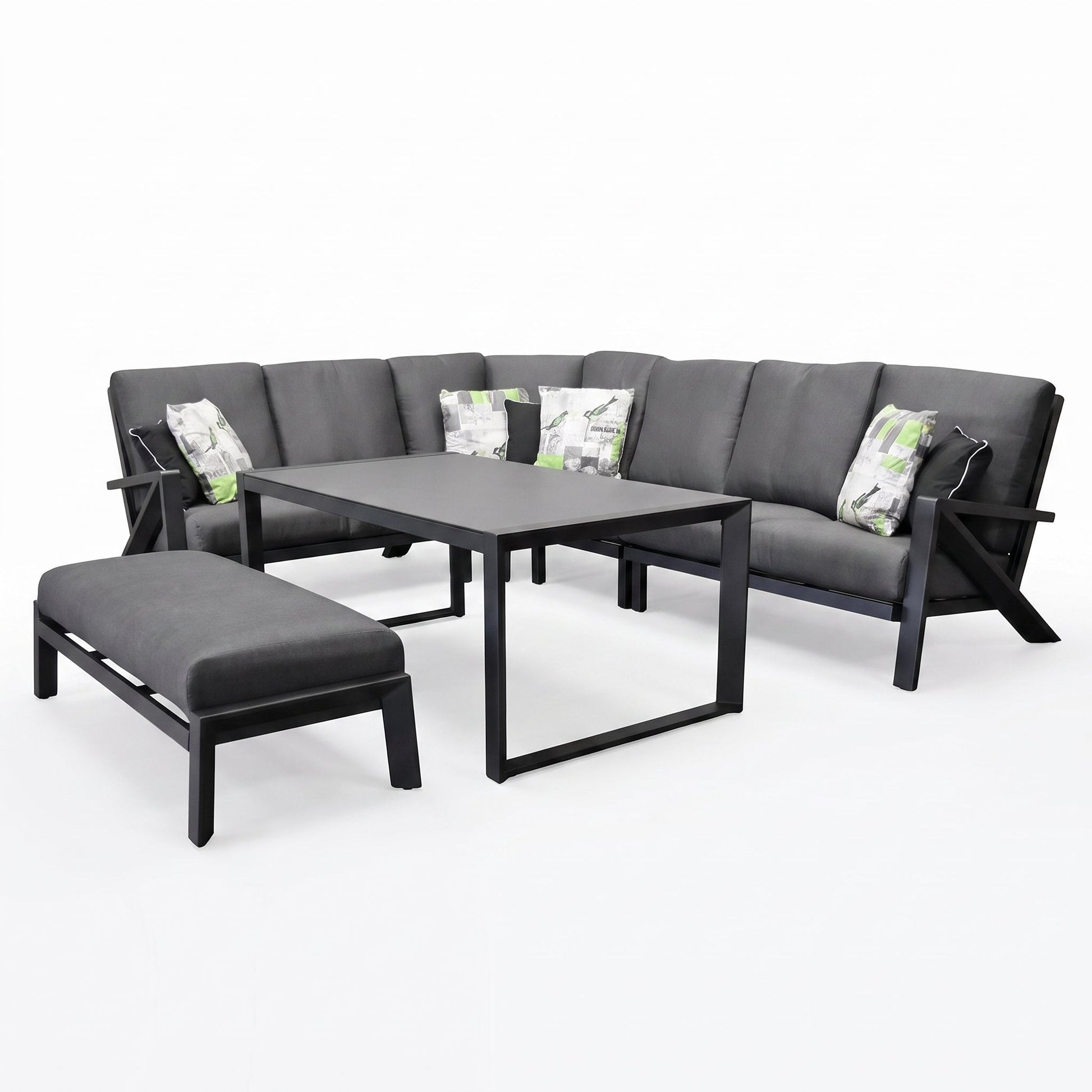 Carini Dining Hoek Loungeset Black studiofoto