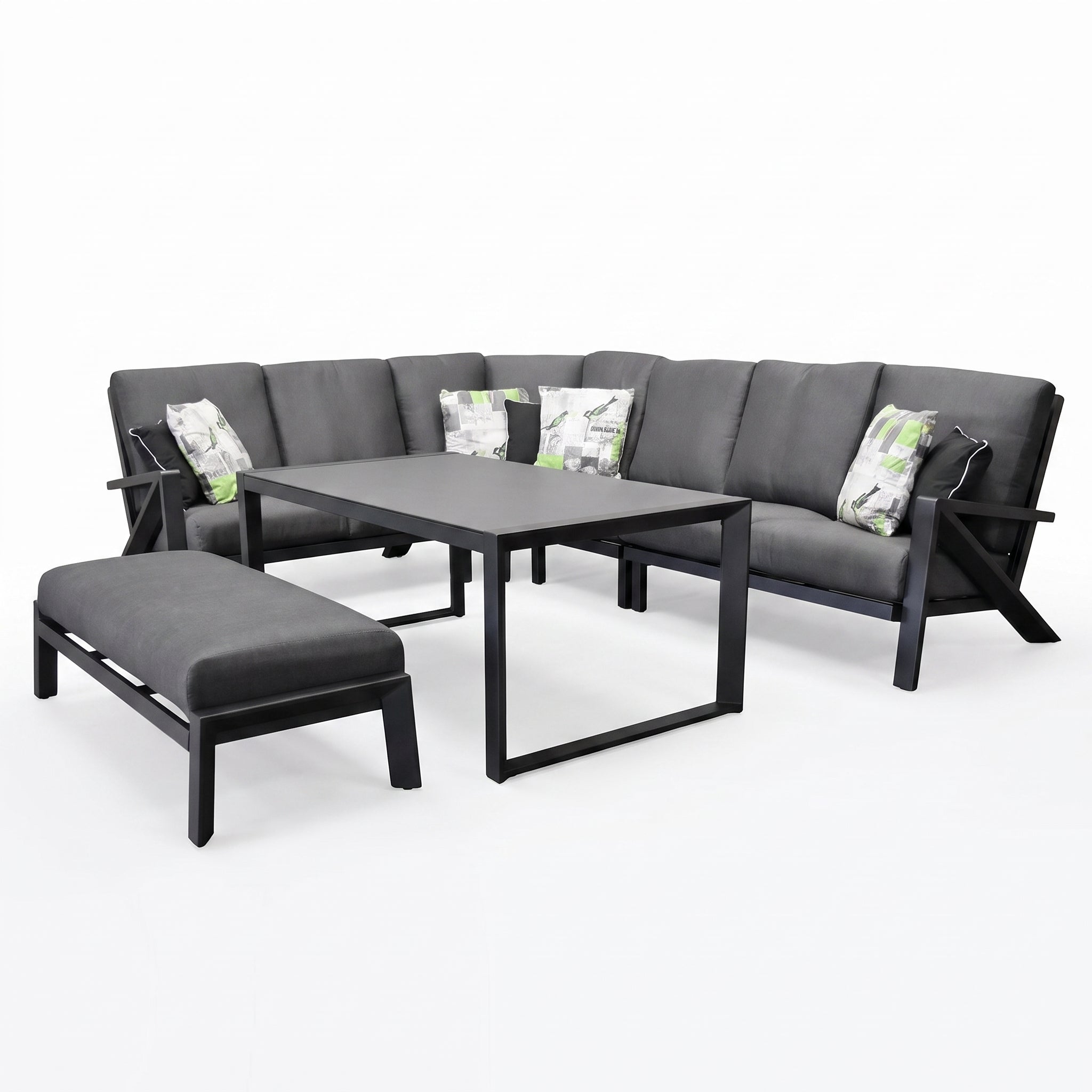 Carini Dining Hoek Loungeset Black studiofoto