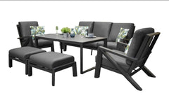 Carini Dining Loungeset - Black